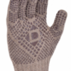 Перчатки DOLONI коричневые с ПВХ рисунком 64056