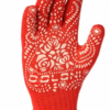 Перчатки DOLONI красные с ПВХ рисунком 64043