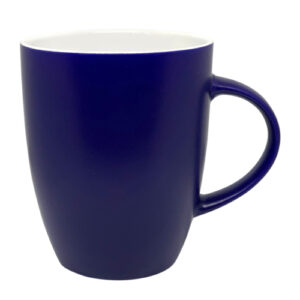 Чашка керамическая Camellia 330 мл, матовая синяя/белая