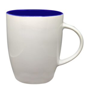 Чашка керамическая Camellia 330 мл, белая/синяя