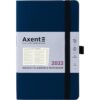 Еженедельник датированный А5, 2022 Axent Partner Soft, мягкая обложка, кремовый блок, темно-синий