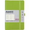 Еженедельник датированный А5, 2022 Axent Partner Soft Skin, гибкая обложка, кремовый блок, салатовый