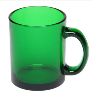 Чашка стеклянная FROZEN COLOUR 300мл, зеленая