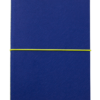 Блокнот деловой UNIQUE, А5, 96л., гибкая обложка из кожзама, клетка, синий с желтым