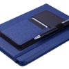 Блокнот деловой COMFORT, А5, 96л., твердая обложка из кожзама, клетка,синий 69365