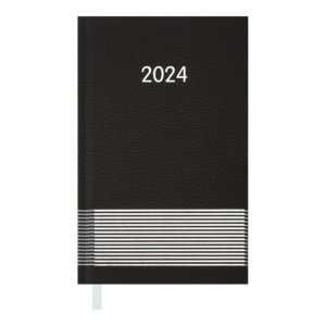 Еженедельник карманный вертикальный, датированный 2024 PARALLEL черный
