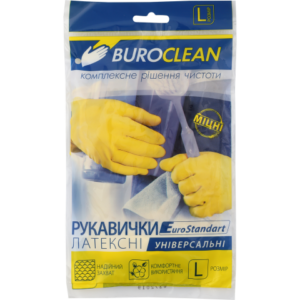 Рукавички для збирання Buroclean, розмір L, жовті