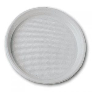 Тарелка пластиковая d-17см, 100шт, белая