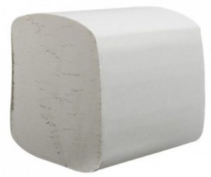 Туалетная бумага в листах Укр-В301, 2-х слойная, 200 листов, белая