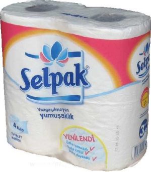 Туалетная бумага SELPAK, 3-х слойная, 4 рулона в упаковке