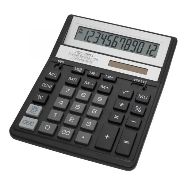 Бухгалтерский калькулятор Citizen SDC-888XBK, 12 разрядов