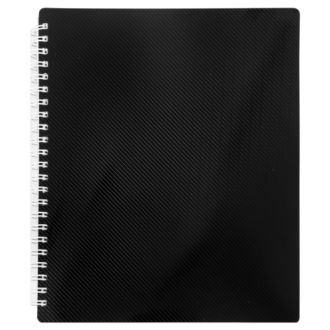 Тетрадь на пружине NERO В5, 96 листов с пластиковой обложкой, черный
