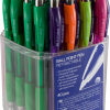 Ручка шариковая автомат. с резиновым грипом, разноцветные прозрачные 12562