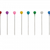 Булавки с разноцветными круглыми головками, 100шт , 34мм JOBMAX 13275